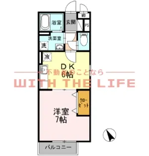 レジデンスTamaya(レジデンスタマヤ)【A101号号室】の間取り