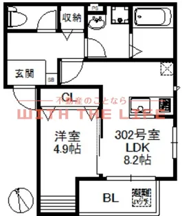 ポラリス久留米南【301号号室】の間取り