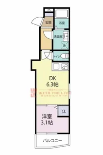 ユーズフォレシア西町【302号号室】の間取り