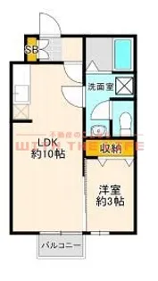セジュールモナリエ【102号号室】の間取り