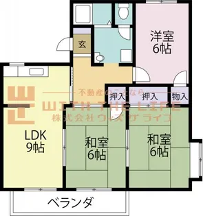 ハミングタウン久留米【G102号号室】の間取り