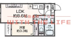 Tidy新鳥栖【103号号室】の間取り
