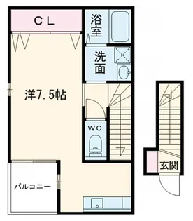 インターヒルズ鳥栖【C201号号室】の間取り