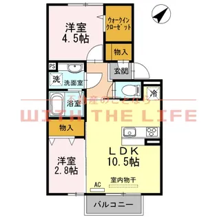 DーROOM COCO【202号号室】の間取り