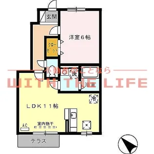ヴィルヌーブ弐番館【103号号室】の間取り