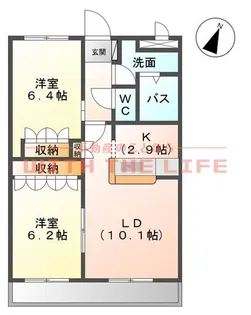 VientoⅡ【102号号室】の間取り