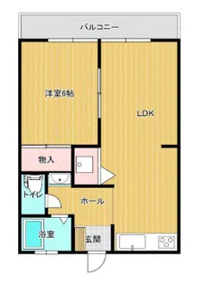グレースコーポ湯の坂【206号号室】の間取り