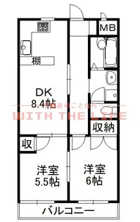 ジョグ六ツ門南【201号号室】の間取り
