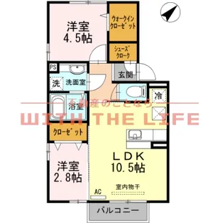 ウィン・レーベンⅡ【203号号室】の間取り