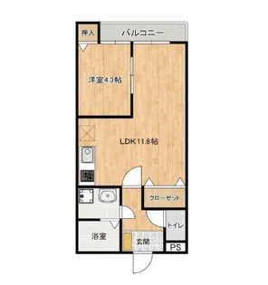 FUKUREA【303号号室】の間取り