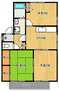 フォンテーヌ宮ノ陣【ⅢC-106号号室】の間取り
