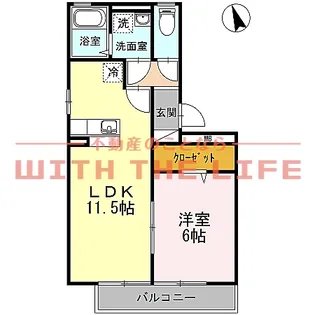 リーベ【B210号号室】の間取り
