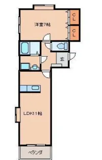 ベルセゾンⅡ【201号号室】の間取り