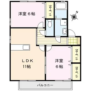 ラヴィーンコート【107号号室】の間取り