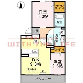 パレスプリメーロ【303号号室】の間取り