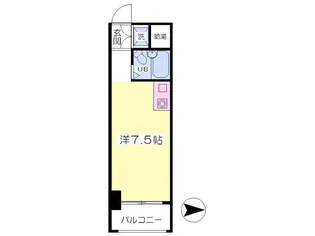 新生マンション天神【502号号室】の間取り