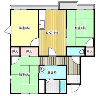 タウニ国分B棟【201号号室】の間取り