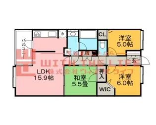 ランドゥール久留米セントラルステージ【1402号号室】の間取り