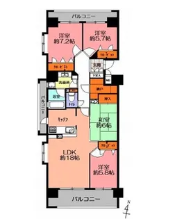 アーサー六ツ門プレミアムタワー【1201号号室】の間取り