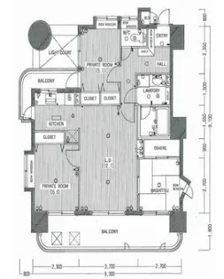 ツインタワー久留米【601号号室】の間取り