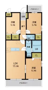 グレイスピア【105号号室】の間取り