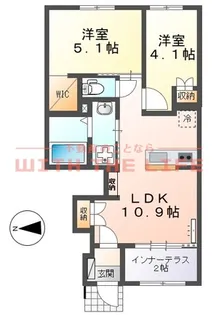 ユニバース【102号号室】の間取り