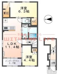 ユニバース【201号号室】の間取り