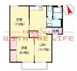 サンハイツ市の上【102号号室】の間取り