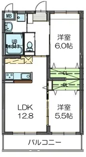 プレステージけやき通り【402号号室】の間取り