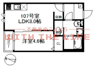 メゾンソレイユ久留米 A【107号室号室】の間取り