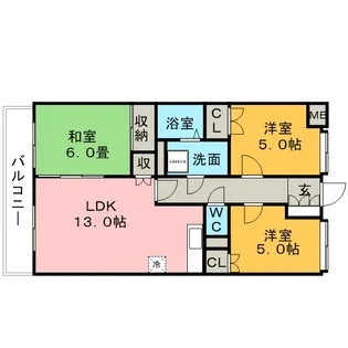 グレースハイツI【205号号室】の間取り