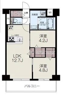 ELGRAND久留米(エルグランドクルメ)【204号号室】の間取り