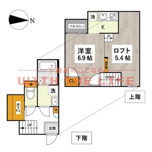 ADC津福【203号号室】の間取り