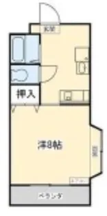 アメニティタウンハウス【E102号号室】の間取り