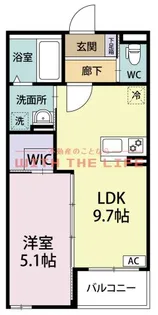 Le cocon江戸屋敷(ルココンエドヤシキ)【102号号室】の間取り