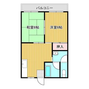 コーポラス田主丸【A105号号室】の間取り