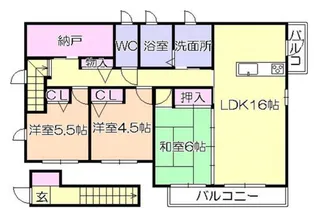 ドーマ櫛原【2号号室】の間取り