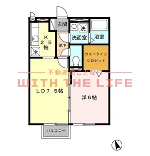 グランドソレーユ東合川【106号号室】の間取り
