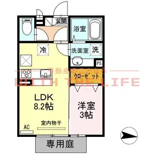 アモリール津福【202号号室】の間取り