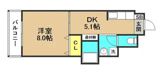 プレジデント御井【2階】の間取り