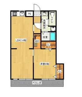 シャロム大善寺【203号号室】の間取り