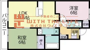 サニーヒル御井Ⅱ【202号号室】の間取り
