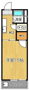ドリームハウスⅡ【105号号室】の間取り