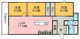 ミカハウスⅢ【3-A号室】の間取り