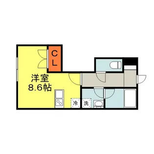 ベルリネッタ【106号号室】の間取り