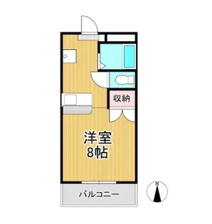 プランドゥ合川【Ⅱ202号号室】の間取り