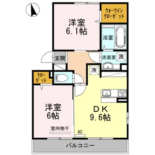 ファシリオン【102号号室】の間取り