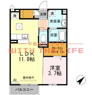 プログレスⅠ【B111号号室】の間取り