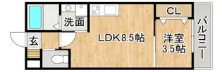 ラルヴェール試験場前【Ⅰ303号号室】の間取り