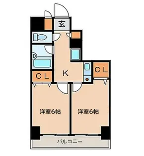 ルポ小郡駅前【206号号室】の間取り